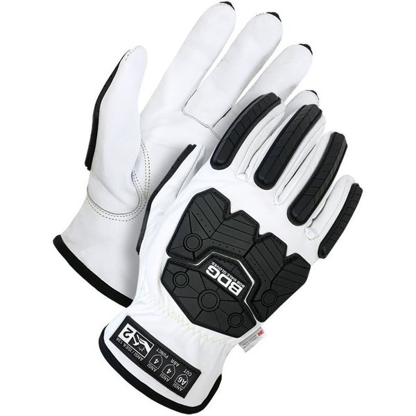 Bdg Lined Pearl Goatskin Driver w/Backhand Protection, Shrink Wrapped, Size L 20-9-5000-L-K